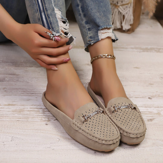 Damen Mokassins mit stilvollem Schnitt und modischer Dekoration EB