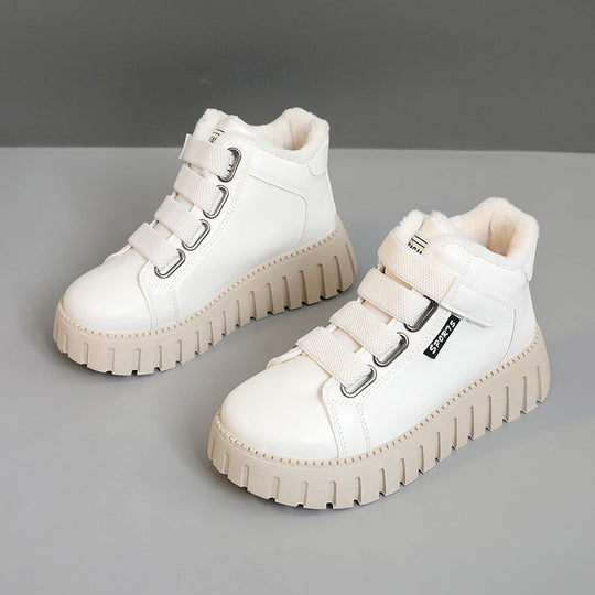 Damen High-Top Sneakers mit flauschigem Innenfutter und rutschfester Sohle EB