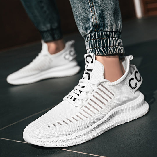 Damen Sportliche Sneakers mit atmungsaktivem Obermaterial und elastischem Schnürsystem EB