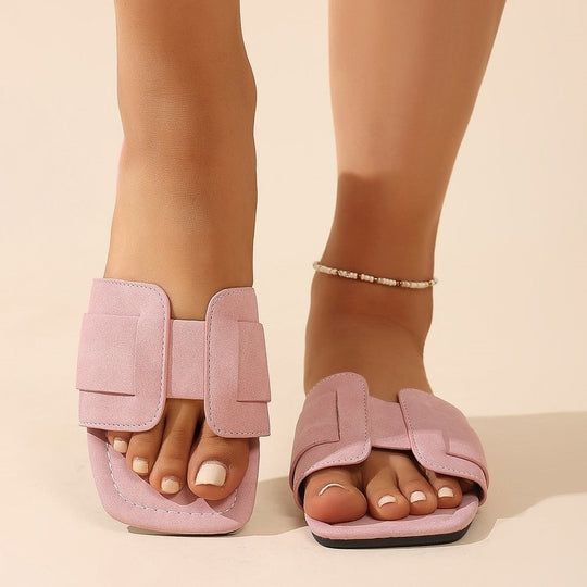 Damen Komfortable Zehentrenner-Sandalen mit modischem Riemendesign EB