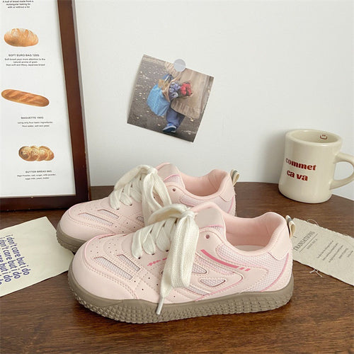 Damen Sportliche Sneakers mit atmungsaktiven Netzeinsätzen und flexibler Sohle EB