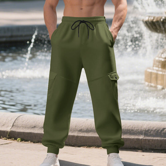 Herren Cargo-Jogginghose mit erweiterten Taschen und elastischem Bund EB