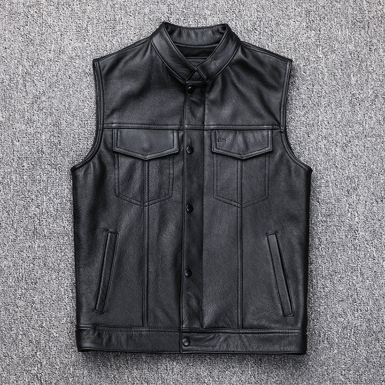 Herren elegante weste mit praktischen Taschen und Stehkragen EB