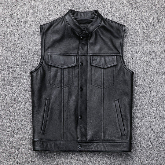 Herren elegante weste mit praktischen Taschen und Stehkragen EB