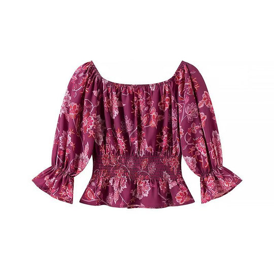 Damen Maxirock mit floralem Design und eleganten Schlitzdetails EB