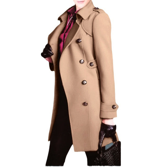 Damen trenchcoat mit doppelter Knopfleiste EB