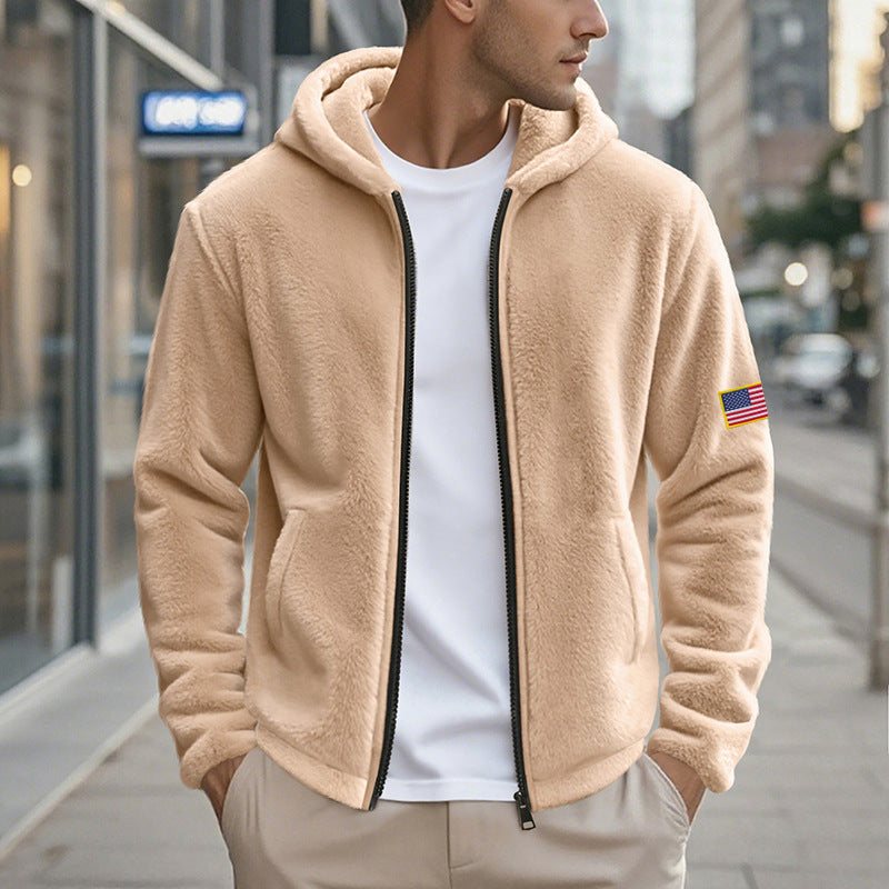 Herren Fleecejacke mit hohem Kragen und praktischen Seitentaschen EB