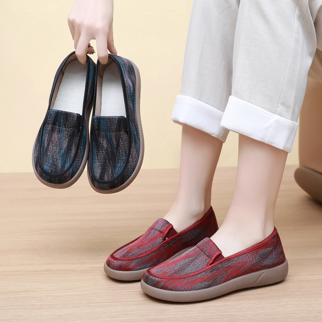 Damen Freizeit-Slipper mit anatomisch geformtem Fußbett und rutschfester Gummisohle EB