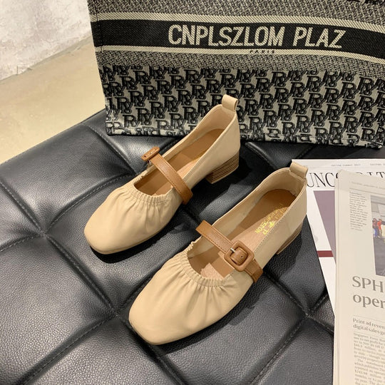 Damen Ballerinas mit modischem Riemchen-Design und bequemem Fußbett EB