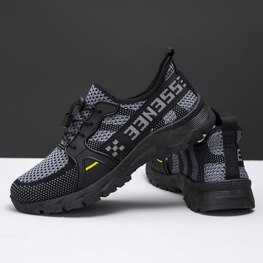 Damen Sportliche Mesh-Sneaker mit druckdämpfender Sohle und elastischem Schnürsystem EB