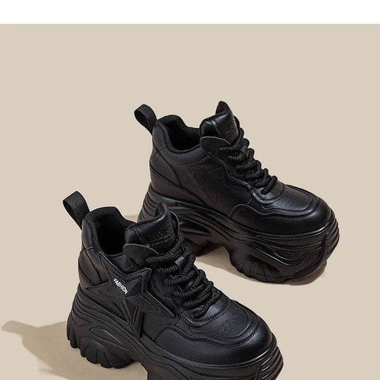 Damen Chunky Sneaker mit modischem Sternen-Design und extragroßer Sohle EB