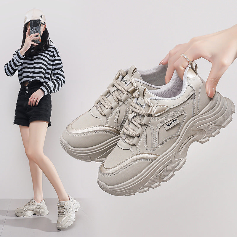Damen Sportliche Chunky Sneakers mit modischem Design und stabiler Sohle EB