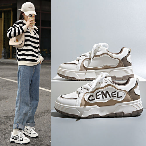 Damen sportliche Sneaker mit modischem Statement-Design und dämpfender Sohle EB
