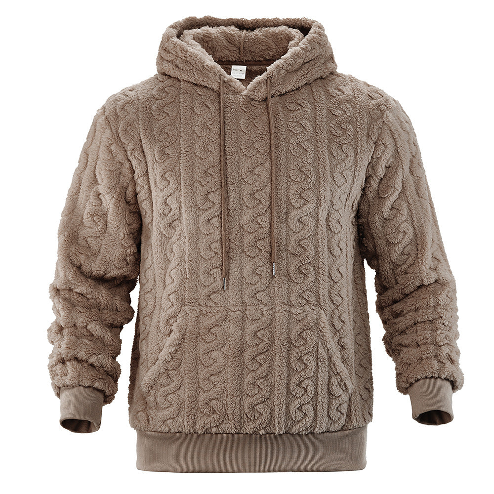 Damen Warmes Kapuzenpullover mit strukturiertem Wabenmuster EB