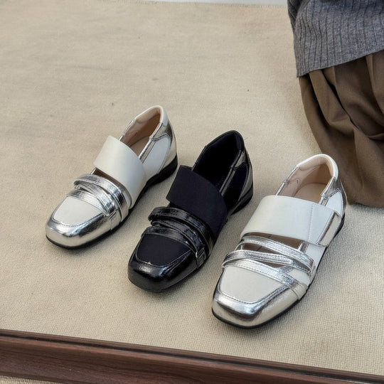 Damen modische Slipper mit innovativem Riemendesign und luxuriösem Obermaterial EB