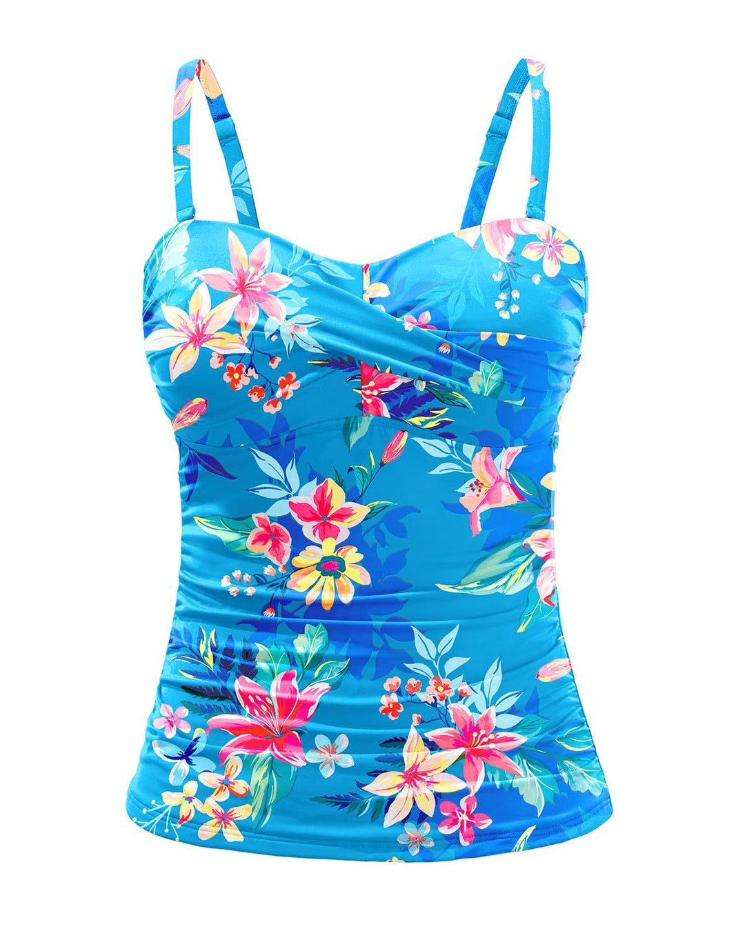 Damen Tankini mit raffiniertem Wickeldesign EB