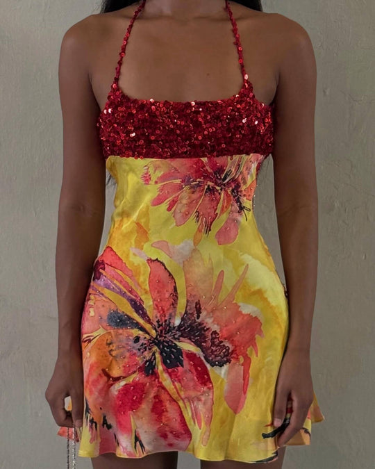 Damen Cocktailkleid mit Pailletten EB