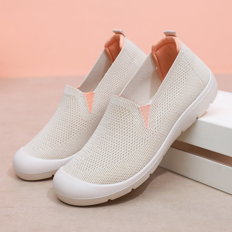 Damen Atmungsaktive Slip-On Sneakers mit flexiblem Einsatz EB