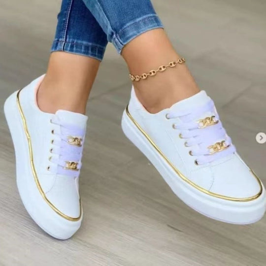 Damen Modische Sneaker mit Plateau EB