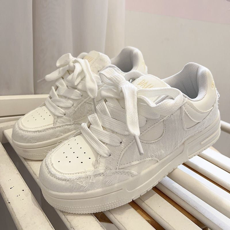 Damen Sportliche Sneakers mit strapazierfähiger Oberflächenstruktur und rutschfester Sohle EB