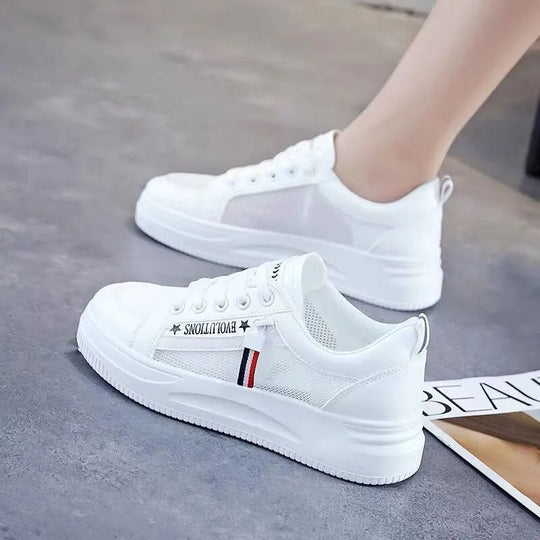 Damen Freizeitsneaker mit modischem Schriftzug und dämpfender Laufsohle EB