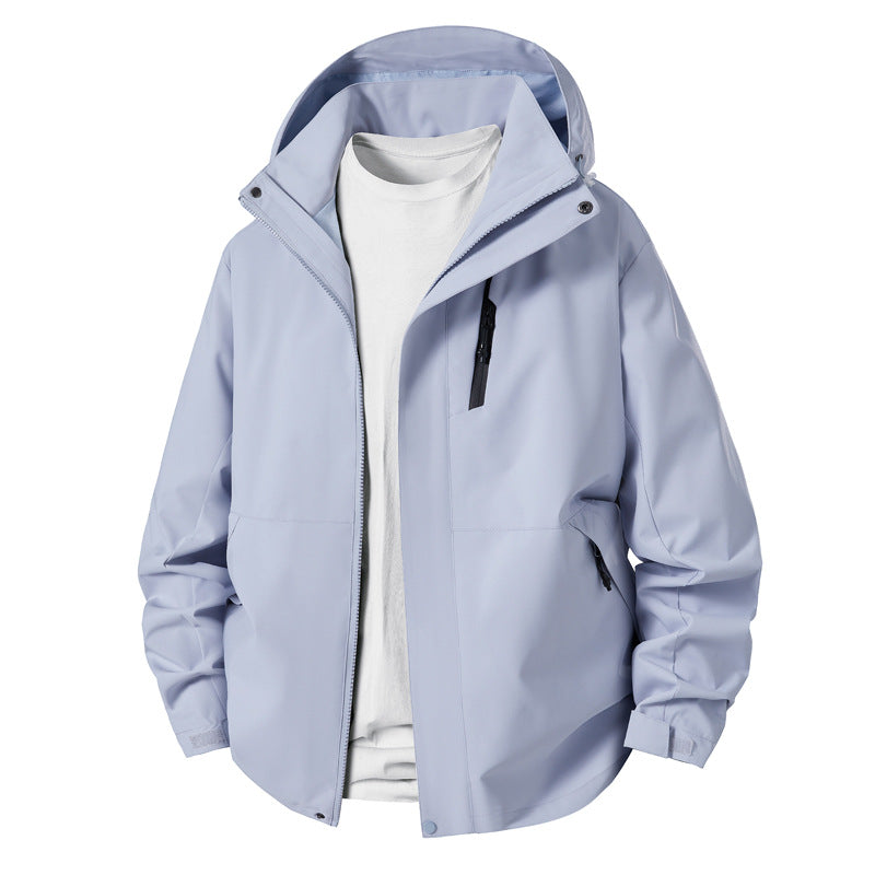 Herren technische Übergangsjacke mit verstellbarem Kapuzenrand EB