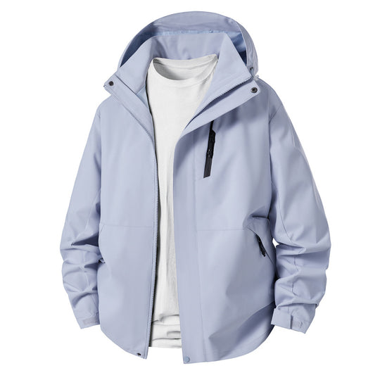 Herren technische Übergangsjacke mit verstellbarem Kapuzenrand EB