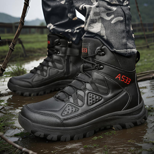 Herren wasserdichte Sicherheitsstiefel mit rutschfester Sohle und atmungsaktiver Membran EB
