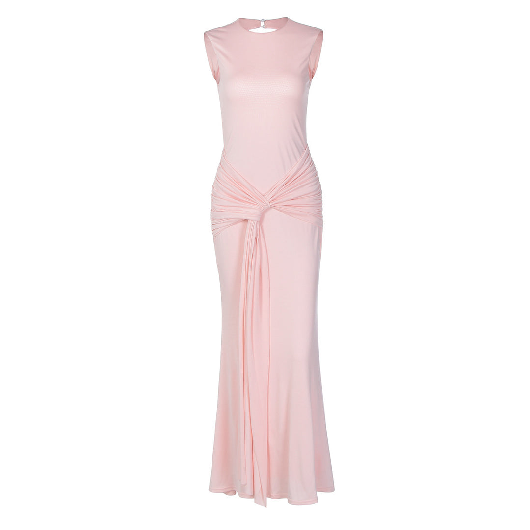 Damen Elegantes und figurbetontes Maxikleid mit Raffungen EB