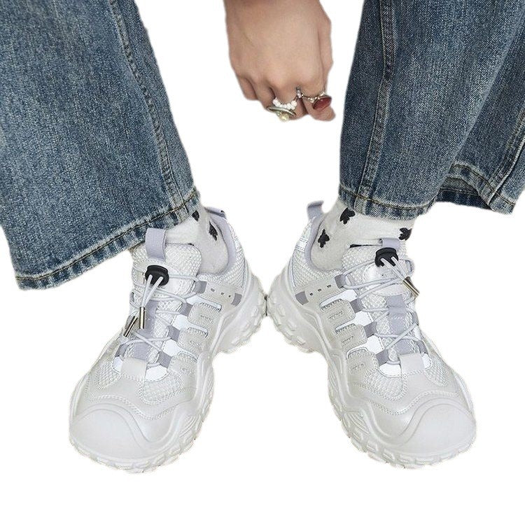 Damen Sportliche Chunky Sneakers mit atmungsaktiver Mesh-Oberfläche und robustem Profil EB