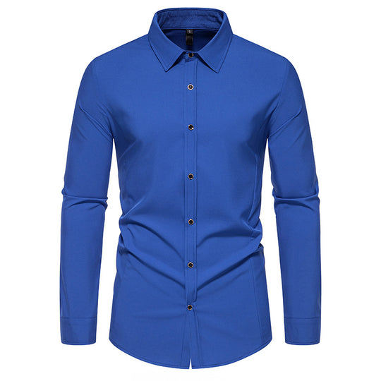 Herren modisches Langarmhemd mit elegantem Schnitt EB