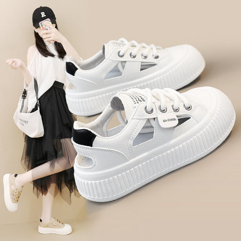 Damen modische Chunky Sneakers mit atmungsaktiver Mesh-Oberfläche und rutschfester Sohle EB