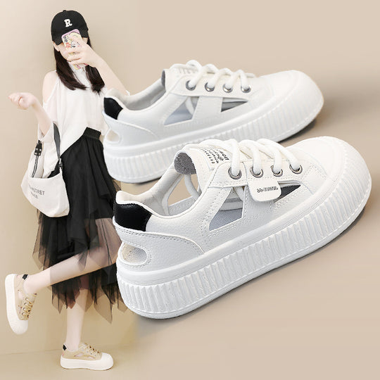 Damen modische Chunky Sneakers mit atmungsaktiver Mesh-Oberfläche und rutschfester Sohle EB