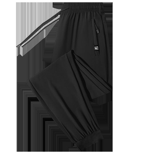 Herren urban performance Jogginghose mit elastischem Kordelbund, verdeckter Reißverschlusstasche und geradem Bein EB