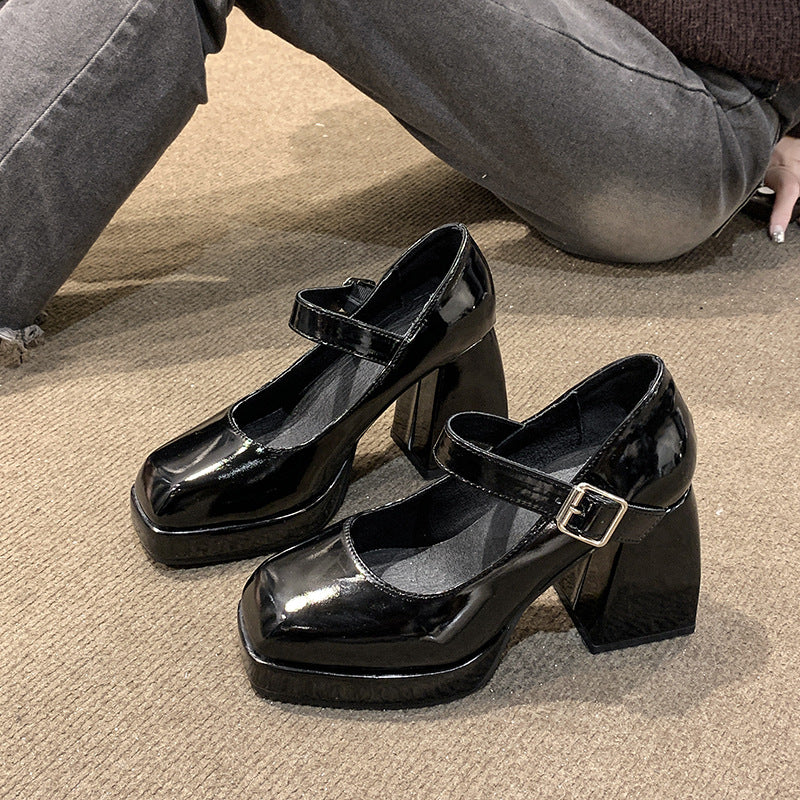 Damen elegante Plateau-Pumps mit Perlen-Detail EB