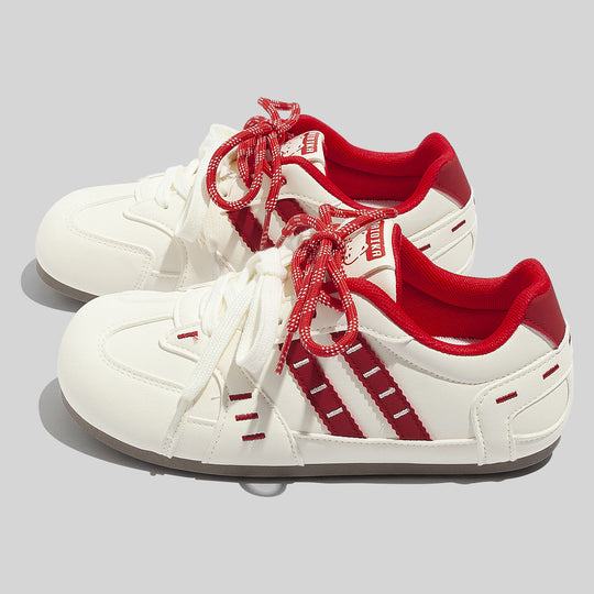 Damen Sportliche Retro Sneakers mit floralem Muster und bequemer Dämpfung EB