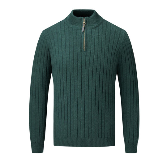 Herren Pullover mit modernem Stehkragen und ergänzendem Reißverschluss EB