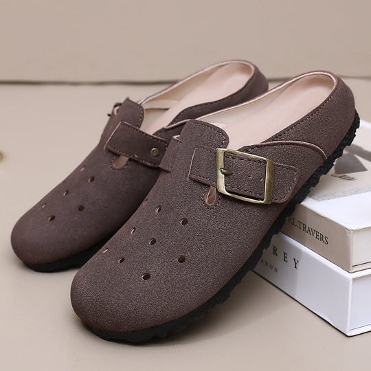 Damen Bequeme Clogs mit verstellbarem Riemen und Belüftungsöffnungen EB