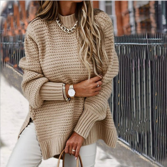 Damen Oversized Pullover mit strukturiertem Strick EB