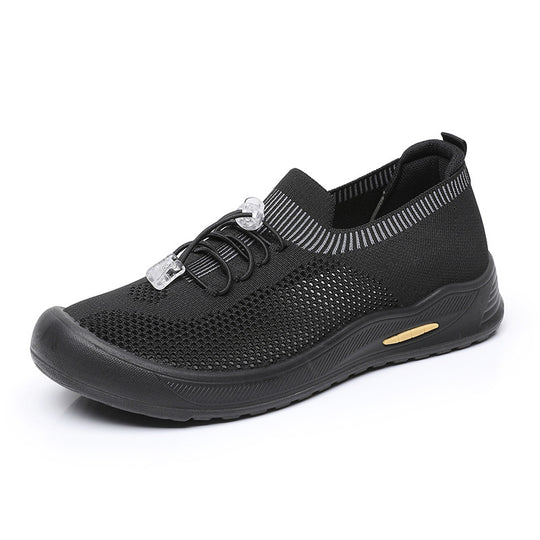 Damen Sportliche Freizeitschuhe mit elastischem Schnürsystem und rutschfester Sohle EB