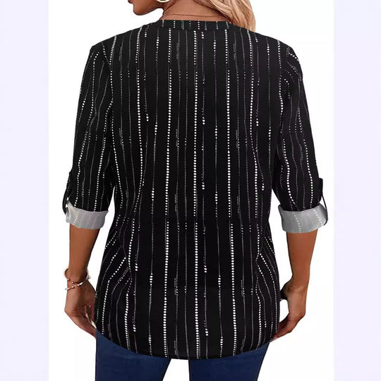 Damen Casual Bluse mit stilvollem Streifenmuster EB