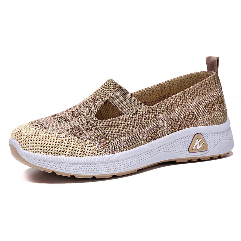 Damen Cushioned Slip-On Sneakers mit atmungsaktivem Obermaterial EB