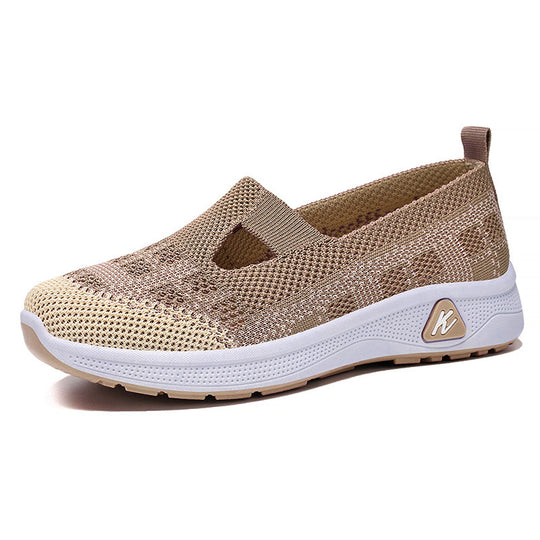 Damen Cushioned Slip-On Sneakers mit atmungsaktivem Obermaterial EB