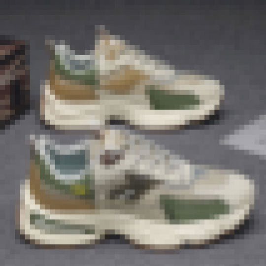 Damen Chunky Sneakers mit atmungsaktiver Oberflächenstruktur und rutschfester Sohle EB