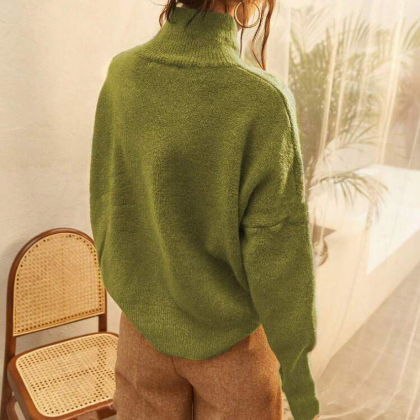 Damen Kuscheliger Rollkragenpullover aus hochwertigem Material EB