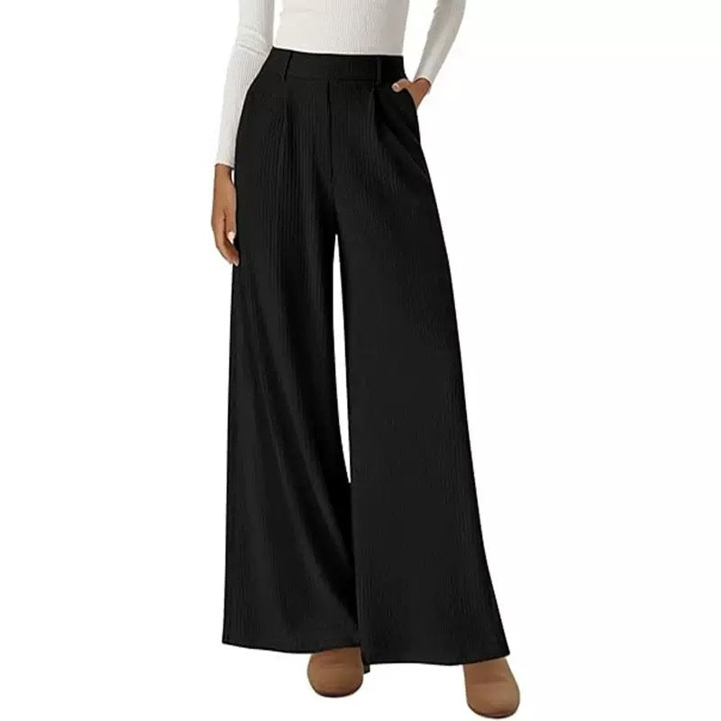 Damen weite Palazzo-Hosen mit elegantem Bund EB