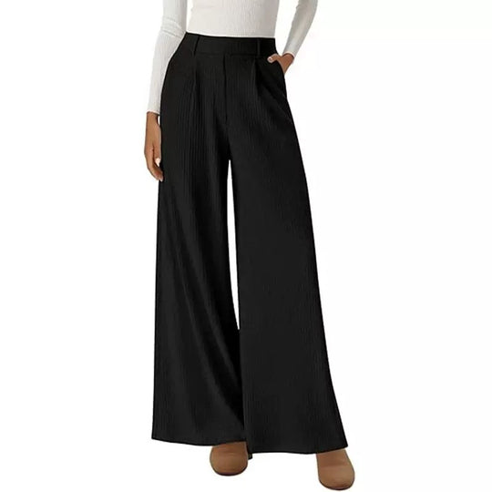 Damen weite Palazzo-Hosen mit elegantem Bund EB