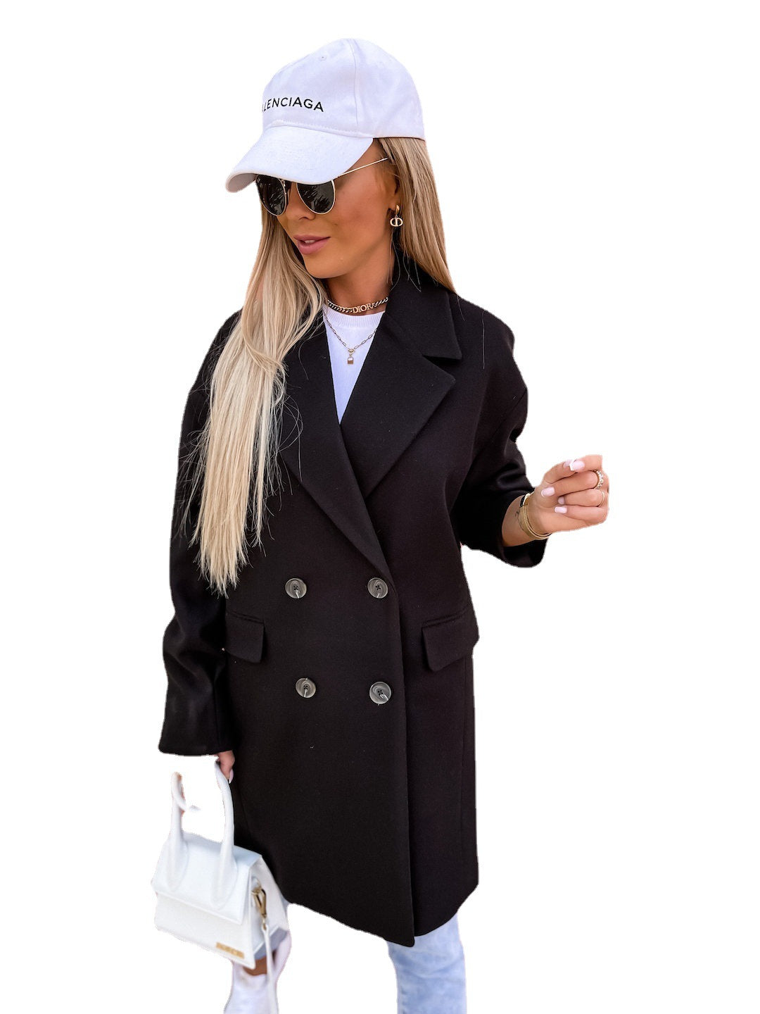 Damen Eleganter und zeitloser Oversize-Blazer EB