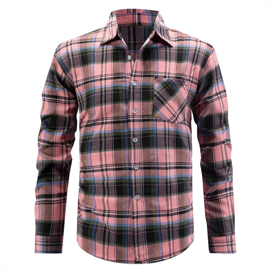 Damen modisches und bequemes Flanellhemd mit kariertem Muster EB