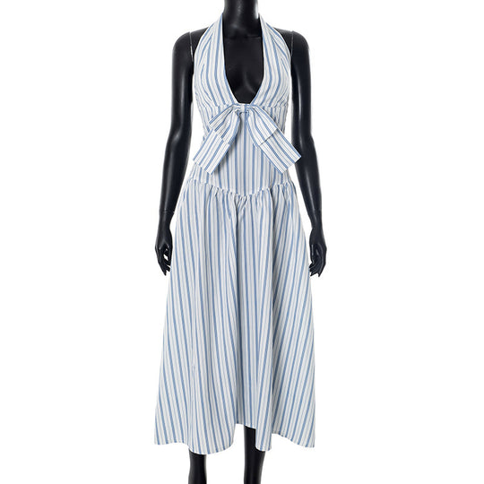 Damen Maxikleid mit verspieltem Wickeldesign und elegantem V-Ausschnitt EB